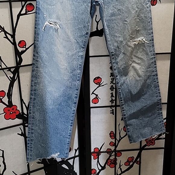 MOUSSY VINTAGE Elma Wide Straight In Blue Size 25 - Picture 5 of 14